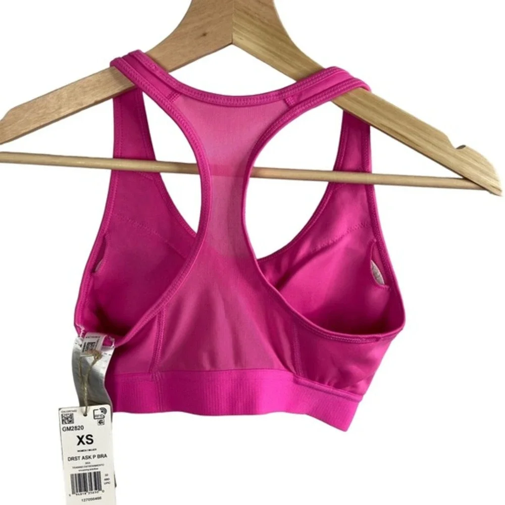 Adidas Racerback Activewear Sports Bra Barbie‎ Pink Womens XS New Solid stretch